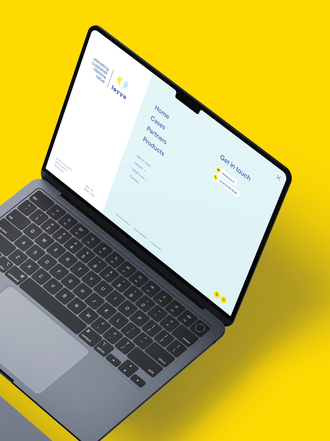 laptop screen mega menu loyyo